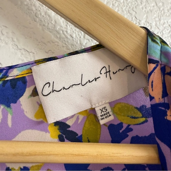 Charles Henry Purple Floral Mini Dress Size XS - Picture 3 of 5